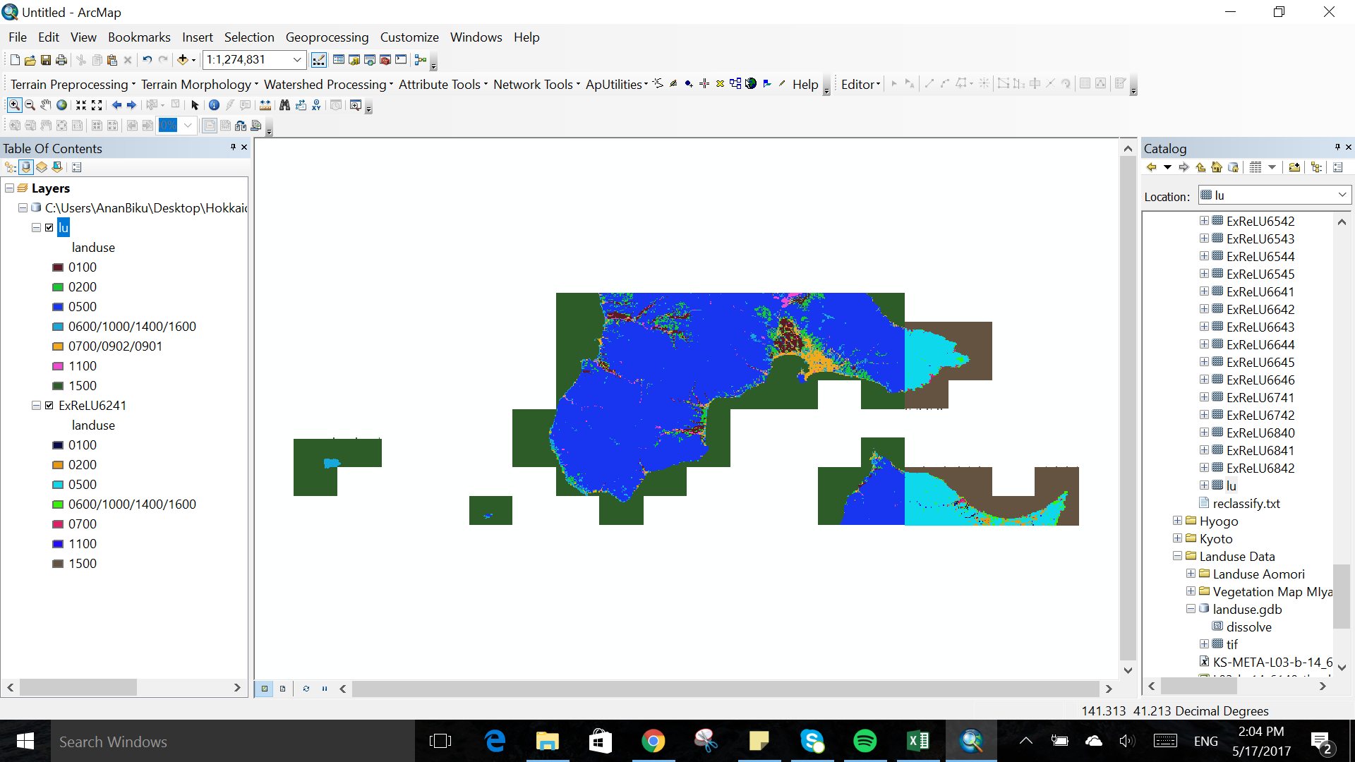 As you can see here, the dark blue map shows two files merging despite the differences in values (one had 7; other had 6)
